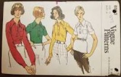 8534 VOGUE SHORT TO LONG SLEEVE PULLOVER STRETCH KNIT BLOUSES PATTERN 12